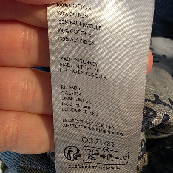 Free People We The Free Old West Ultra Wide Leg Jeans Ritual Blue Indigo 28 NWT - Picture 11 of 11